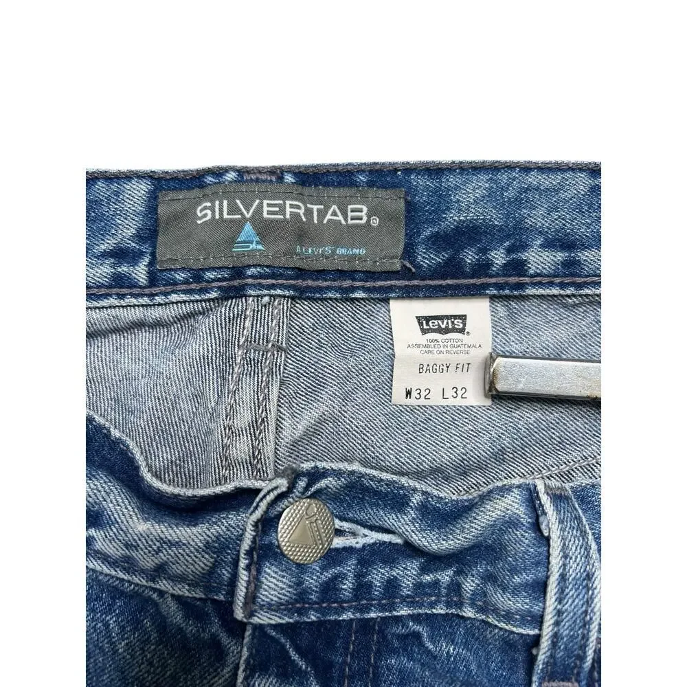 Vintage Levi's Silvertab Baggy Fit Denim cut off Shorts Men's 32  / Y2K  / Retro